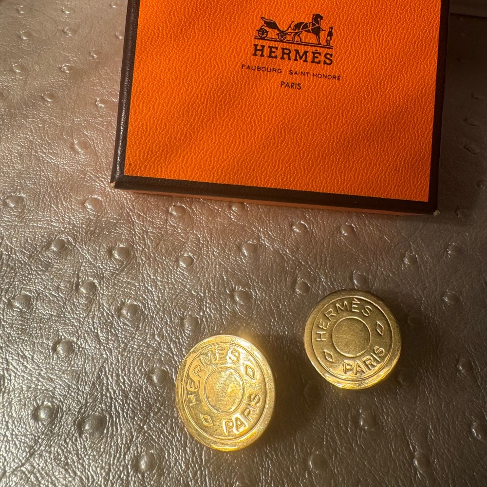 Hermes Gold Earrings